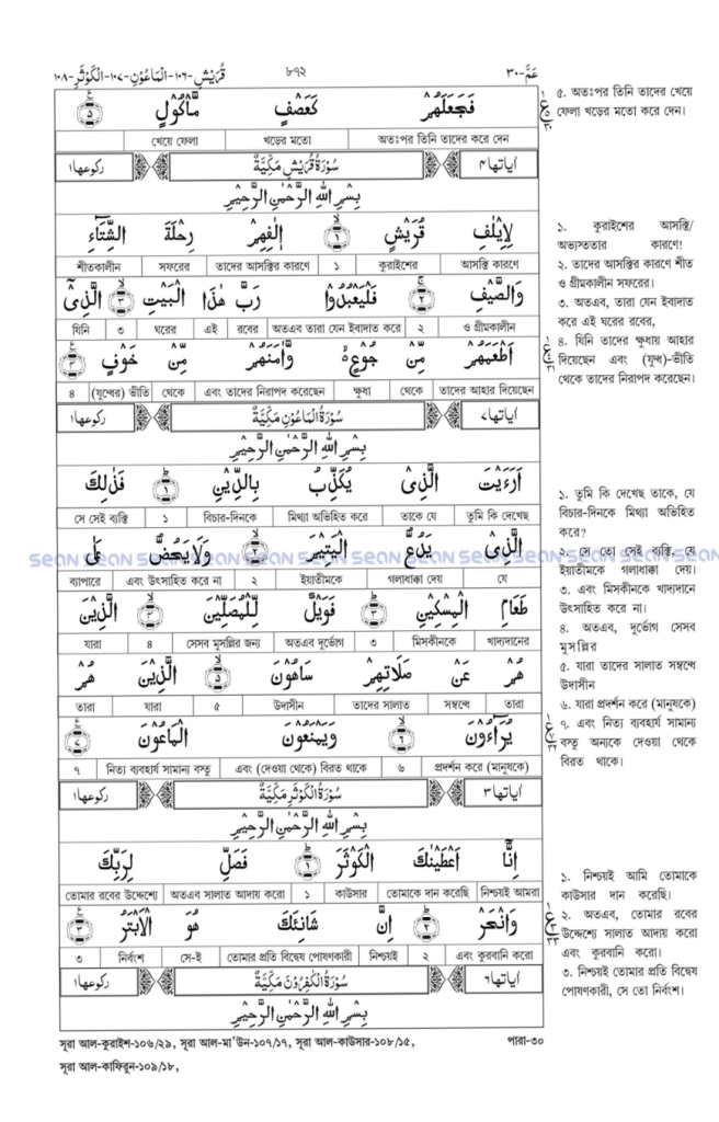 মহিমান্বিত কুরআন : শব্দে শব্দে অর্থ (বয়স্ক ভার্সন)